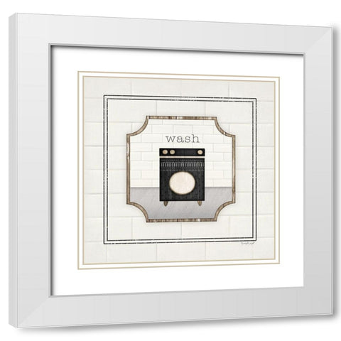 Wash White Modern Wood Framed Art Print with Double Matting by Pugh, Jennifer