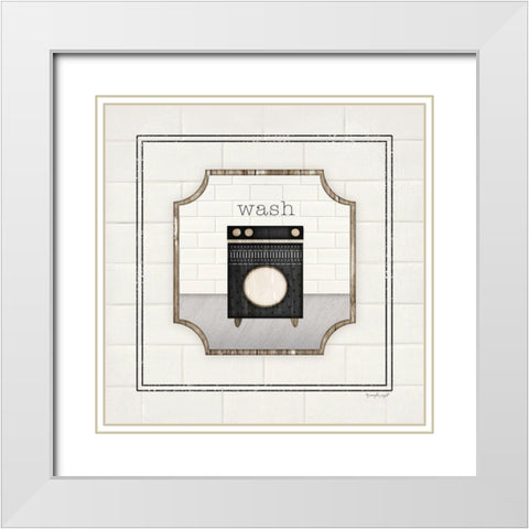 Wash White Modern Wood Framed Art Print with Double Matting by Pugh, Jennifer