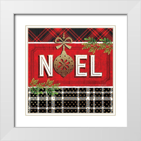 Noel White Modern Wood Framed Art Print with Double Matting by Pugh, Jennifer