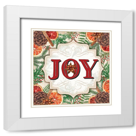 Spice Joy White Modern Wood Framed Art Print with Double Matting by Pugh, Jennifer