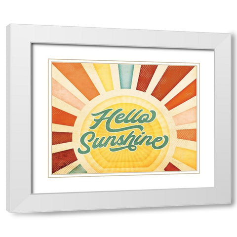 Sunshine White Modern Wood Framed Art Print with Double Matting by Pugh, Jennifer