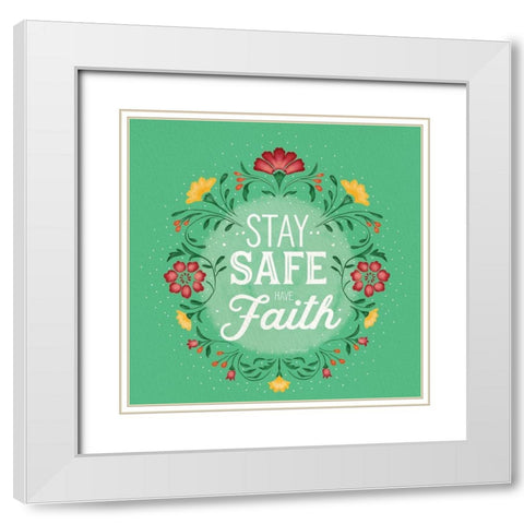 Stay Sfe White Modern Wood Framed Art Print with Double Matting by Pugh, Jennifer