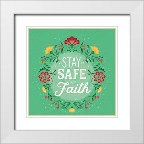 Stay Sfe White Modern Wood Framed Art Print with Double Matting by Pugh, Jennifer