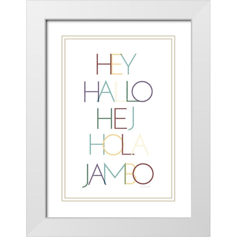 Hello II White Modern Wood Framed Art Print with Double Matting by Pugh, Jennifer