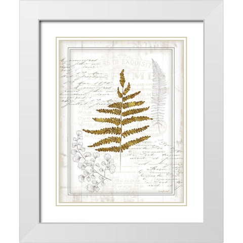 Ferns II White Modern Wood Framed Art Print with Double Matting by Pugh, Jennifer