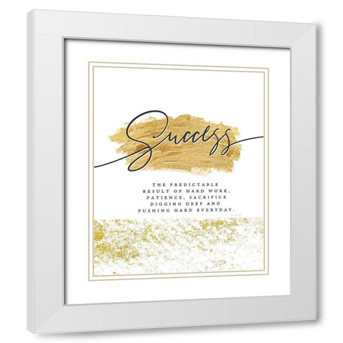 Success White Modern Wood Framed Art Print with Double Matting by Pugh, Jennifer