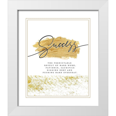 Success White Modern Wood Framed Art Print with Double Matting by Pugh, Jennifer