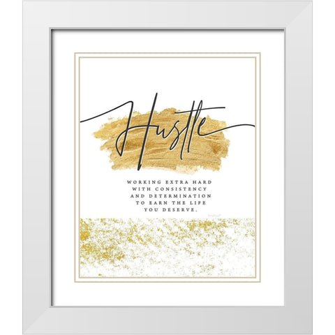 Hustle White Modern Wood Framed Art Print with Double Matting by Pugh, Jennifer