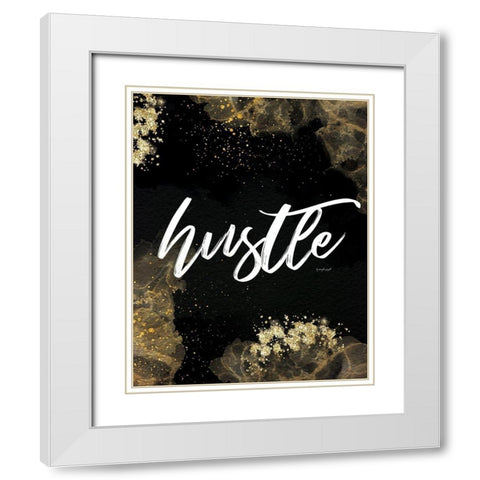 Hustle White Modern Wood Framed Art Print with Double Matting by Pugh, Jennifer