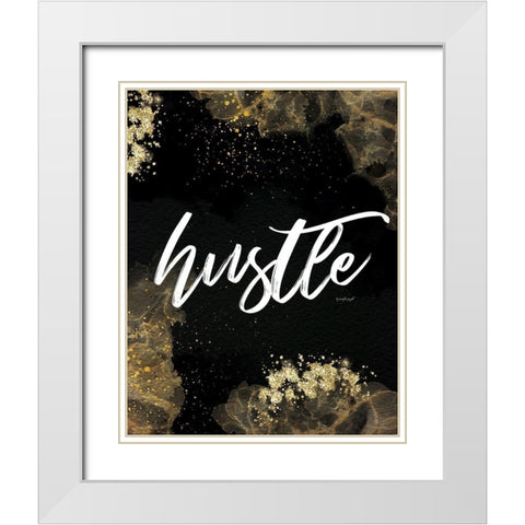 Hustle White Modern Wood Framed Art Print with Double Matting by Pugh, Jennifer