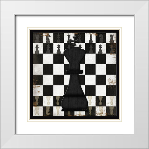 Vintage King White Modern Wood Framed Art Print with Double Matting by Pugh, Jennifer