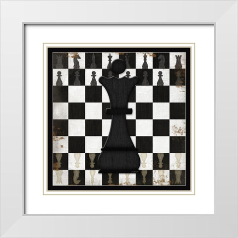 Vintage Queen White Modern Wood Framed Art Print with Double Matting by Pugh, Jennifer