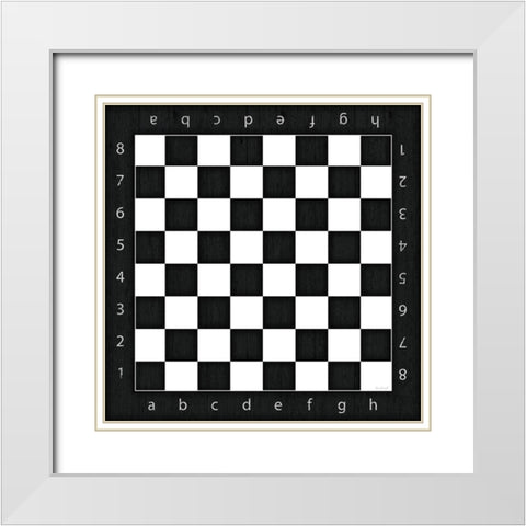 Chess Board White Modern Wood Framed Art Print with Double Matting by Pugh, Jennifer