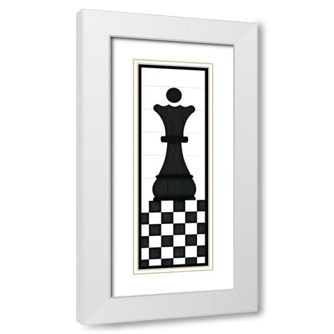 Queen White Modern Wood Framed Art Print with Double Matting by Pugh, Jennifer