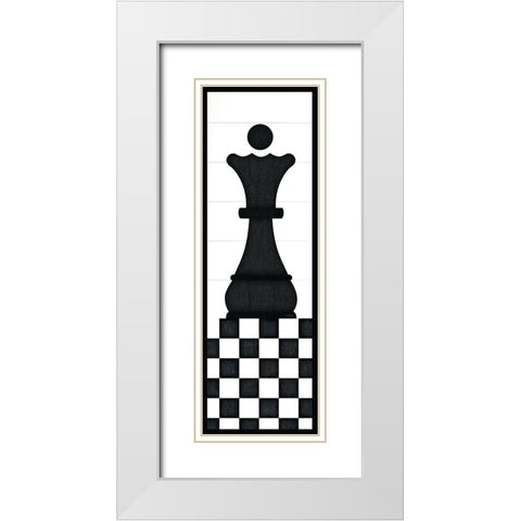 Queen White Modern Wood Framed Art Print with Double Matting by Pugh, Jennifer