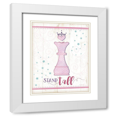 Stand Tall White Modern Wood Framed Art Print with Double Matting by Pugh, Jennifer