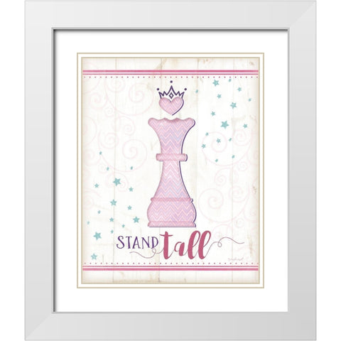 Stand Tall White Modern Wood Framed Art Print with Double Matting by Pugh, Jennifer