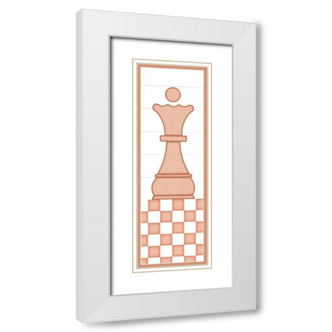 Pink Queen White Modern Wood Framed Art Print with Double Matting by Pugh, Jennifer