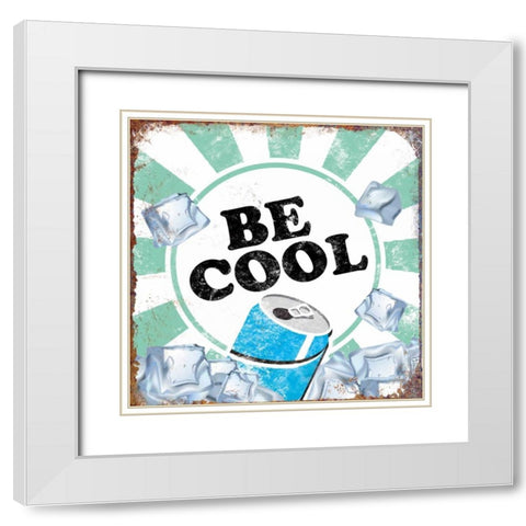 Be Cool White Modern Wood Framed Art Print with Double Matting by Brando, JJ