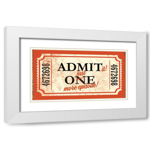 Admit It White Modern Wood Framed Art Print with Double Matting by Brando, JJ