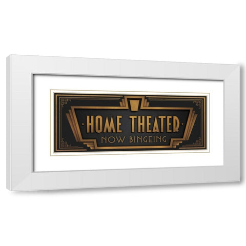 Home Theater White Modern Wood Framed Art Print with Double Matting by Brando, JJ