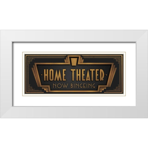 Home Theater White Modern Wood Framed Art Print with Double Matting by Brando, JJ