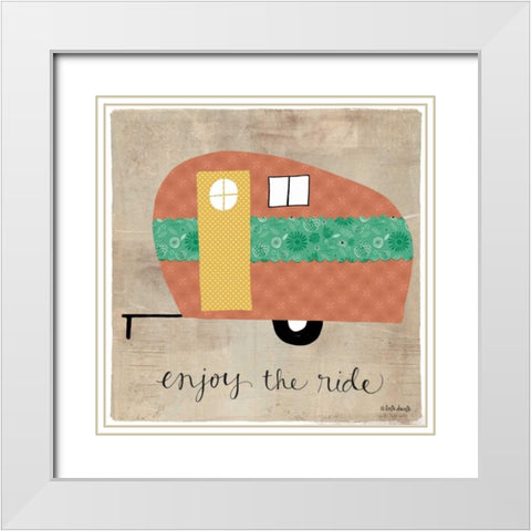 Enjoy the Ride White Modern Wood Framed Art Print with Double Matting by Doucette, Katie
