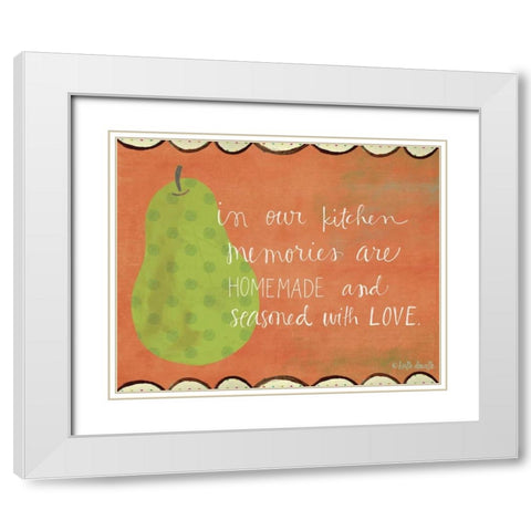 Seasoned with Love White Modern Wood Framed Art Print with Double Matting by Doucette, Katie