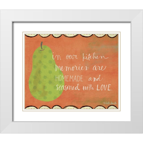 Seasoned with Love White Modern Wood Framed Art Print with Double Matting by Doucette, Katie