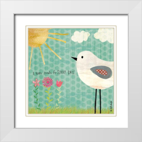 Sunny Days White Modern Wood Framed Art Print with Double Matting by Doucette, Katie