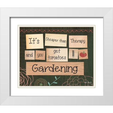 Garden White Modern Wood Framed Art Print with Double Matting by Doucette, Katie