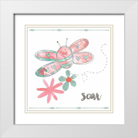 Soar White Modern Wood Framed Art Print with Double Matting by Doucette, Katie