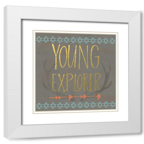 Young Explorer White Modern Wood Framed Art Print with Double Matting by Doucette, Katie