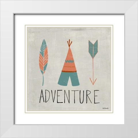 Adventure White Modern Wood Framed Art Print with Double Matting by Doucette, Katie