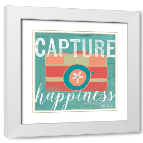 Capture Happiness White Modern Wood Framed Art Print with Double Matting by Doucette, Katie