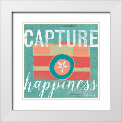 Capture Happiness White Modern Wood Framed Art Print with Double Matting by Doucette, Katie