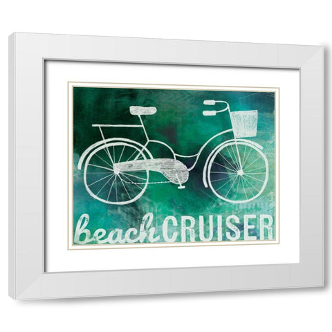 Beach Cruiser White Modern Wood Framed Art Print with Double Matting by Doucette, Katie