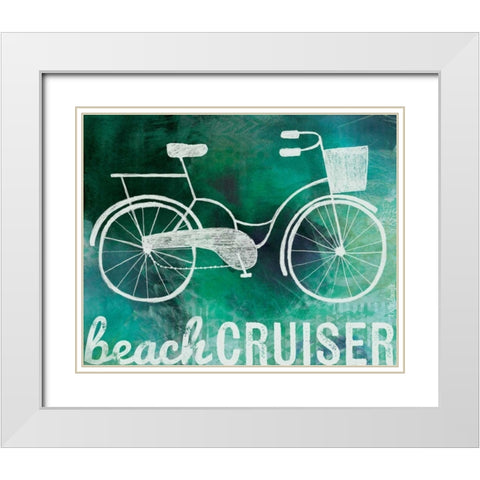 Beach Cruiser White Modern Wood Framed Art Print with Double Matting by Doucette, Katie