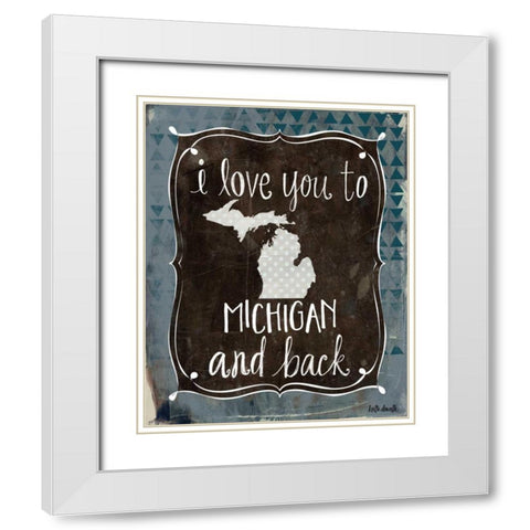Michigan and Back White Modern Wood Framed Art Print with Double Matting by Doucette, Katie