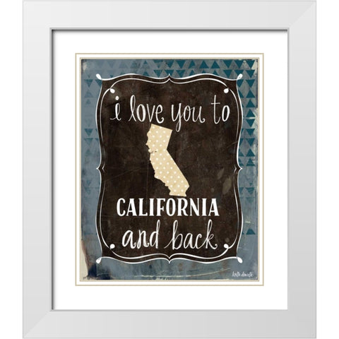 California and Back White Modern Wood Framed Art Print with Double Matting by Doucette, Katie
