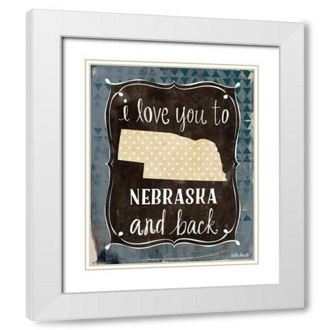 Nebraska and Back White Modern Wood Framed Art Print with Double Matting by Doucette, Katie