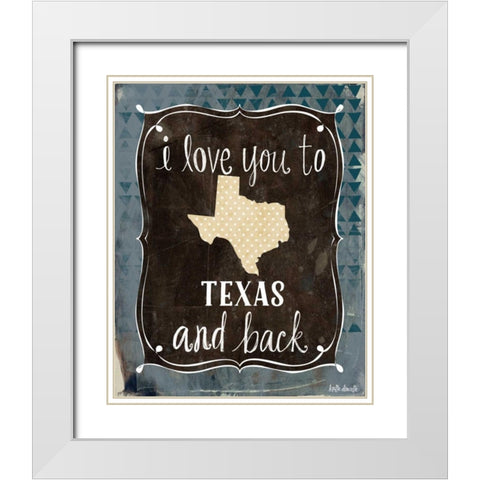 Texas and Back White Modern Wood Framed Art Print with Double Matting by Doucette, Katie