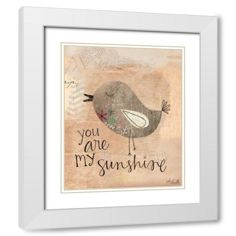 Sunshine Bird White Modern Wood Framed Art Print with Double Matting by Doucette, Katie