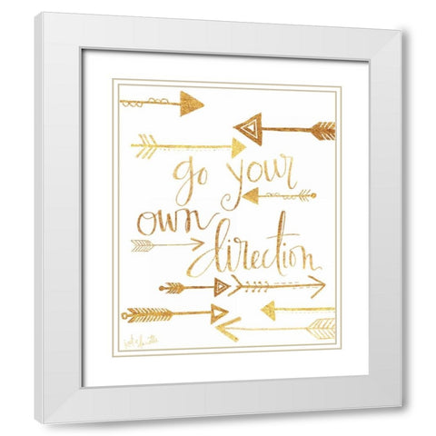 Direction White Modern Wood Framed Art Print with Double Matting by Doucette, Katie