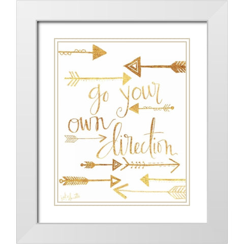 Direction White Modern Wood Framed Art Print with Double Matting by Doucette, Katie