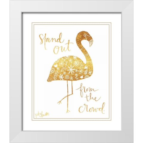 Stand Out from the Crowd White Modern Wood Framed Art Print with Double Matting by Doucette, Katie