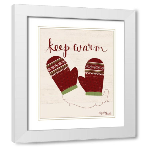 Keep Warm White Modern Wood Framed Art Print with Double Matting by Doucette, Katie