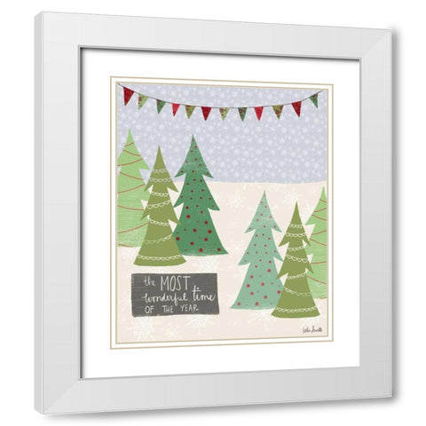 Most Wonderful Time of the Year White Modern Wood Framed Art Print with Double Matting by Doucette, Katie