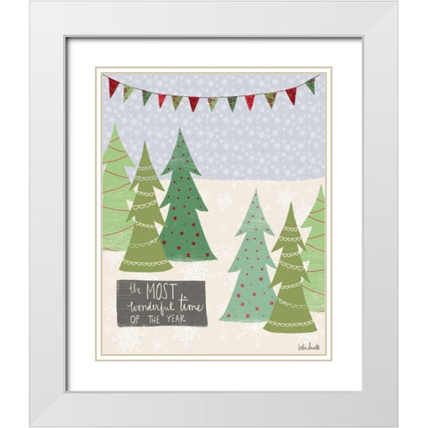 Most Wonderful Time of the Year White Modern Wood Framed Art Print with Double Matting by Doucette, Katie