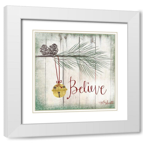 Bells White Modern Wood Framed Art Print with Double Matting by Doucette, Katie